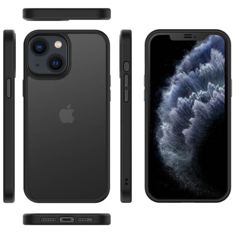 TPU+PC чохол Metal Buttons для Apple iPhone 13 (6.1") Чорний