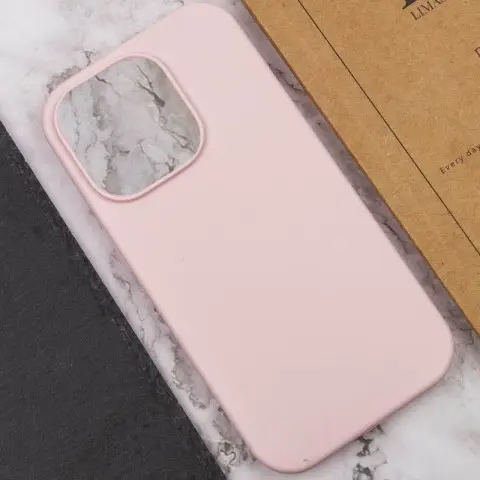 Чохол Silicone Case Full Protective (AA) NO LOGO для Apple iPhone 15 Pro (6.1") Рожевий / Chalk Pink