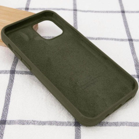 Чохол Silicone Case Full Protective (AA) для Apple iPhone 12 Pro Max (6.7") Зелений / Dark Olive