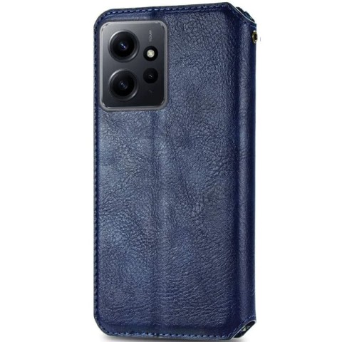 Шкіряний чохол-книжка GETMAN Cubic (PU) для Xiaomi Redmi Note 12 4G Синій