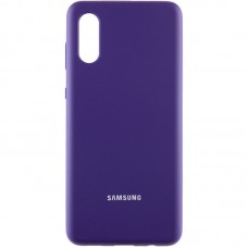 Чохол Silicone Cover Full Protective (AA) для Samsung Galaxy A02 Фіолетовий / Purple