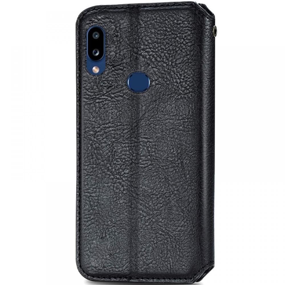 Шкіряний чохол-книжка GETMAN Cubic (PU) для Samsung Galaxy A10s Чорний