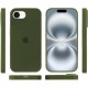 Чохол Silicone Case Full Protective (AA) для Apple iPhone 16e (6.1") Зелений / Dark Olive