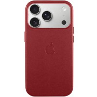 Чохол шкіряний Leather Case (AA) with MagSafe and Animation для Apple iPhone 17 Pro Max (6.9") Crimson