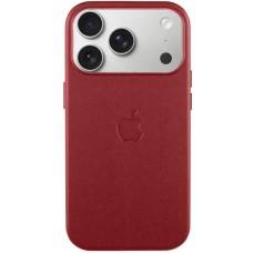 Чохол шкіряний Leather Case (AA) with MagSafe and Animation для Apple iPhone 17 Pro Max (6.9") Crimson