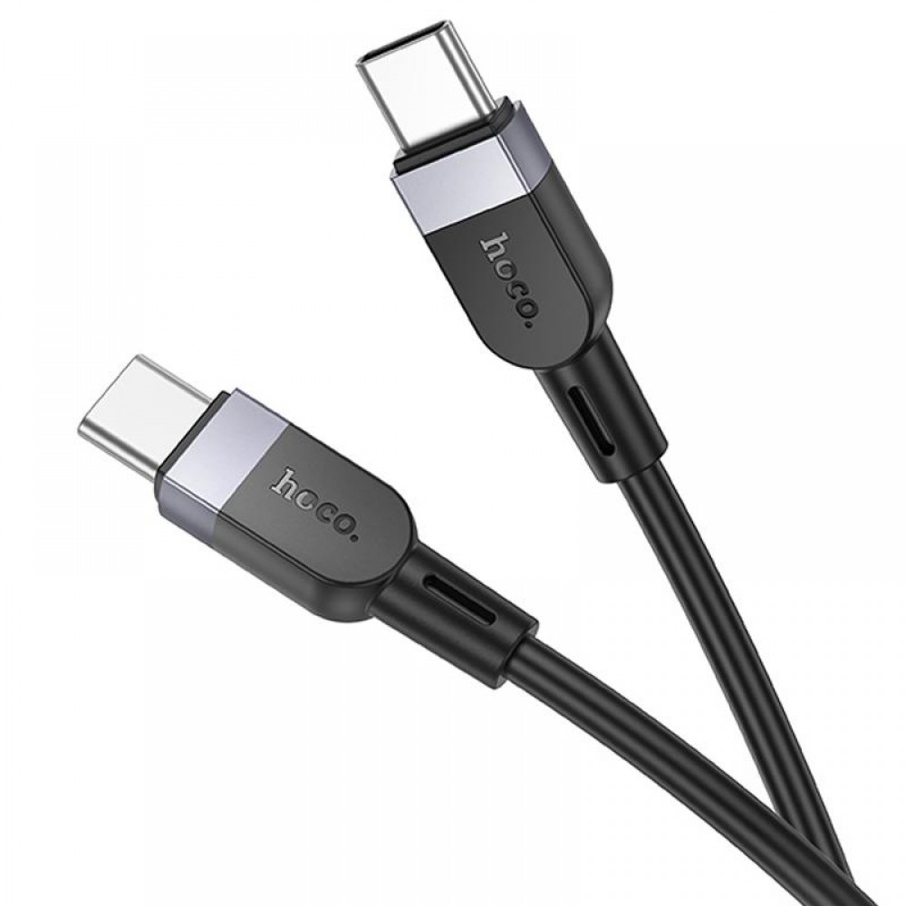 Дата кабель Hoco X109 Energy silicone Type-C to Type-C 60W (3m) Black