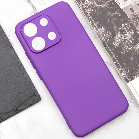 Чохол Silicone Cover Lakshmi Full Camera (AA) для Xiaomi Redmi Note 14S Фіолетовий / Purple