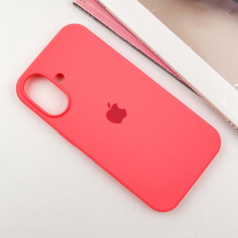 Чохол Silicone Case Full Protective (AA) для Apple iPhone 16 Plus (6.7") Кавуновий / Watermelon red