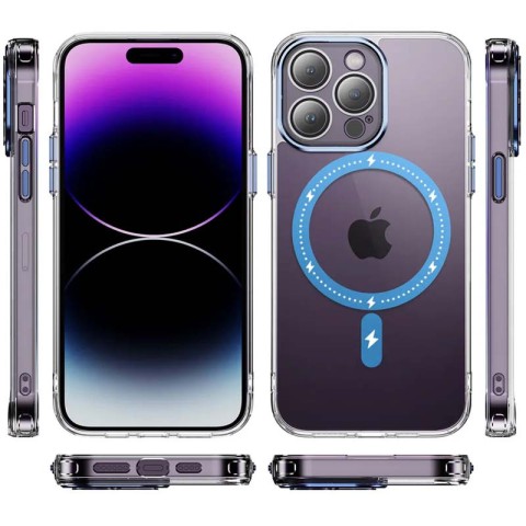 Чохол TPU+PC Colorful with MagSafe для Apple iPhone 12 Pro Max (6.7") Blue