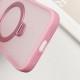 TPU+PC чохол Metal Buttons with MagSafe Colorful HQ Ring для Apple iPhone 16 Pro (6.3") Pink