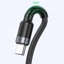Дата кабель Baseus Cafule QC Double-Sided Blind Interpolation USB to Type-C 40W (1m) (CATKLF-PG) Black