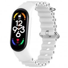 Ремінець Ocean Band для Xiaomi Mi Band 3/4/5/6/7 Білий / White