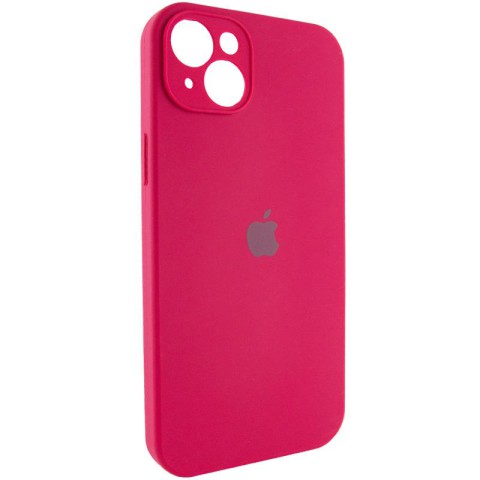 Чохол Silicone Case Full Camera Protective (AA) для Apple iPhone 15 (6.1") Червоний / Rose Red