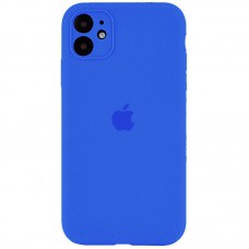 Чохол Silicone Case Full Camera Protective (AA) для Apple iPhone 12 (6.1") Синій / Capri Blue