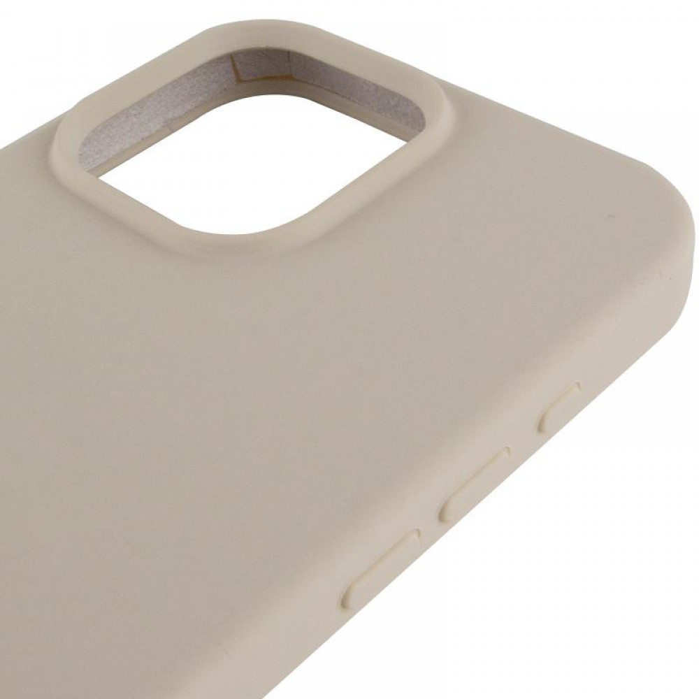 Чохол Silicone Case Full Protective (AA) для Apple iPhone 14 Pro (6.1") Бежевий / Antique White