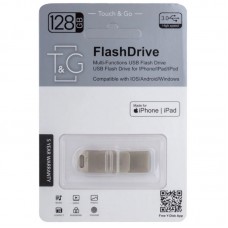 Флеш-драйв T&G 008 Metal series USB 3.0 - Lightning 128GB Срібний