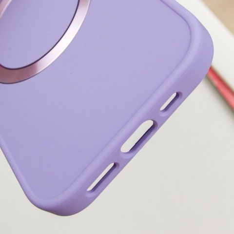 TPU чохол Bonbon Metal Style with MagSafe для Apple iPhone 16 Plus (6.7") Бузковий / Dasheen