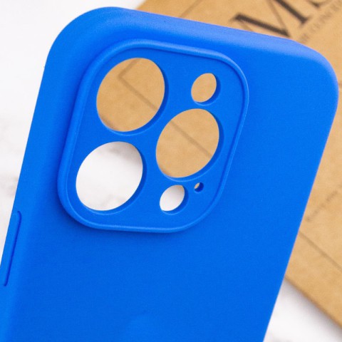 Чохол Silicone Case Full Camera Protective (AA) NO LOGO для Apple iPhone 16 Pro (6.3") Синій / Capri Blue
