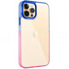Чохол TPU+PC Fresh sip series для Apple iPhone 12 Pro Max (6.7") Рожевий / Синій