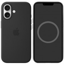 Чохол Silicone case (AAA) with Magsafe and Animation для Apple iPhone 17 (6.3") Black