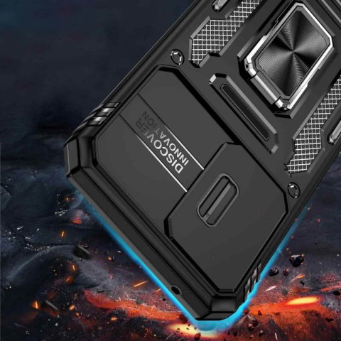 Ударостійкий чохол Camshield Army Ring для Samsung Galaxy A35 / A55 Чорний / Black