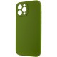 Чохол Silicone Case Full Camera Protective (AA) NO LOGO для Apple iPhone 12 Pro Max (6.7") Зелений / Dark Olive