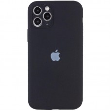 Чохол Silicone Case Full Camera Protective (AA) для Apple iPhone 12 Pro (6.1") Чорний / Black
