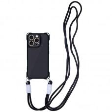 Чохол TPU CrossBody with straps для Apple iPhone 14 Pro Max (6.7") Black