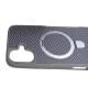 TPU+PC чехол Metal Buttons with MagSafe Carbon Ring для Apple iPhone 16 (6.1")