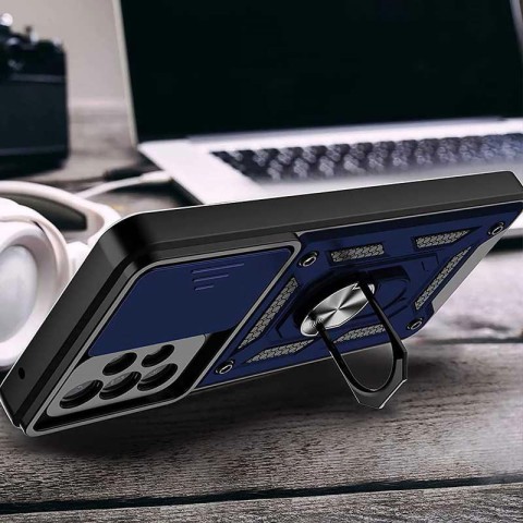 Чохол Ummi Camshield Serge Ring для Samsung Galaxy A23 4G Синій / Navy