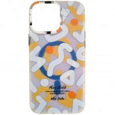 TPU чохол Pastel Chaos with MagSafe для Apple iPhone 16 (6.1") White