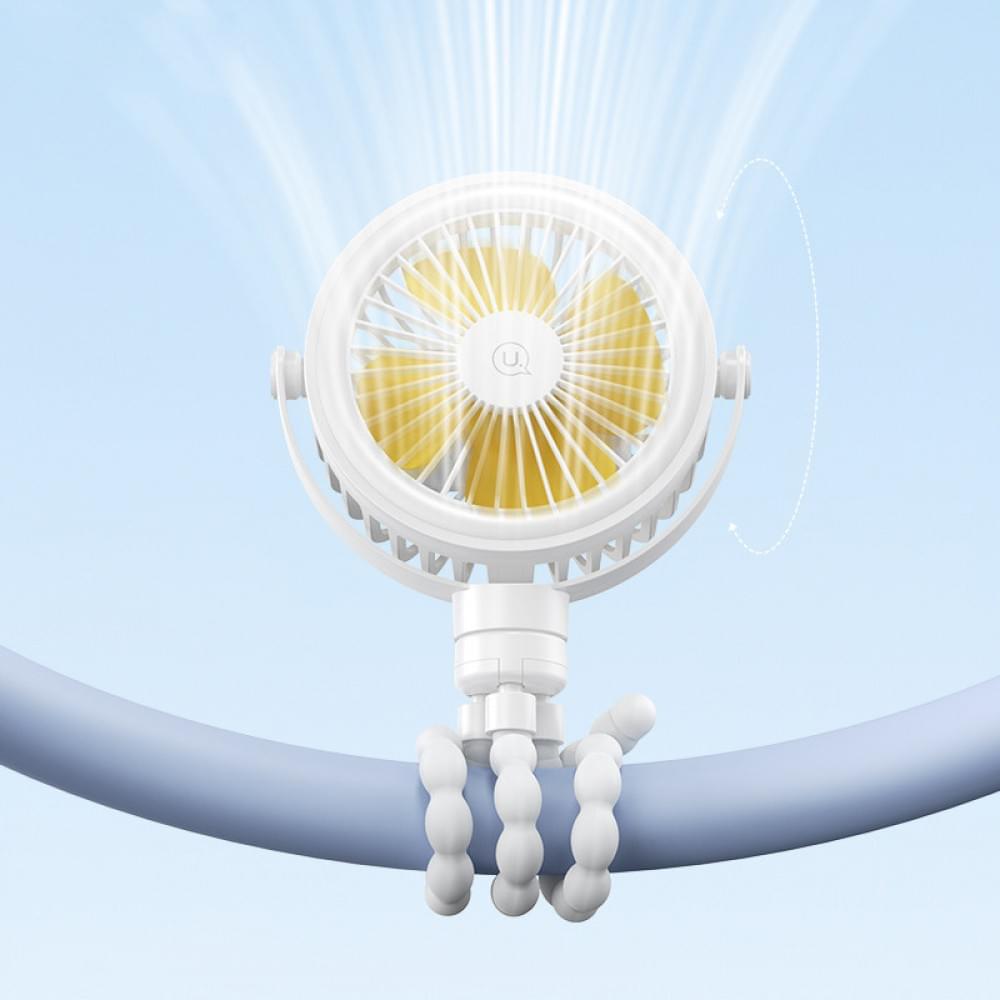 Портативний вентилятор Usams ZB289 Baby Stroller fan 2000mAh White