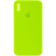 Чохол Silicone Case Square Full Camera Protective (AA) для Apple iPhone XS Max (6.5") Салатовий / Neon green