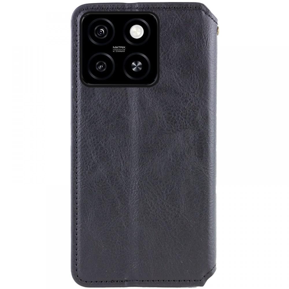 Шкіряний чохол-книжка GETMAN Cubic (PU) для Motorola Moto G75 5G Чорний