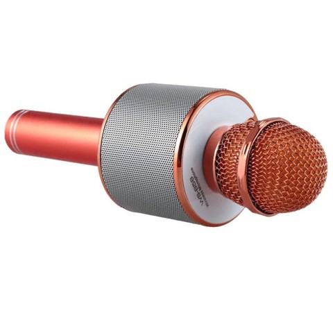 Караоке Мікрофон-колонка WS858 Rose Gold