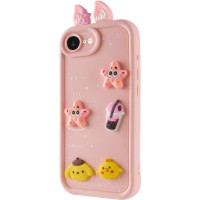 Чохол TPU Toys Case with Ears для Apple iPhone 16e / 17e (6.1") Light Pink