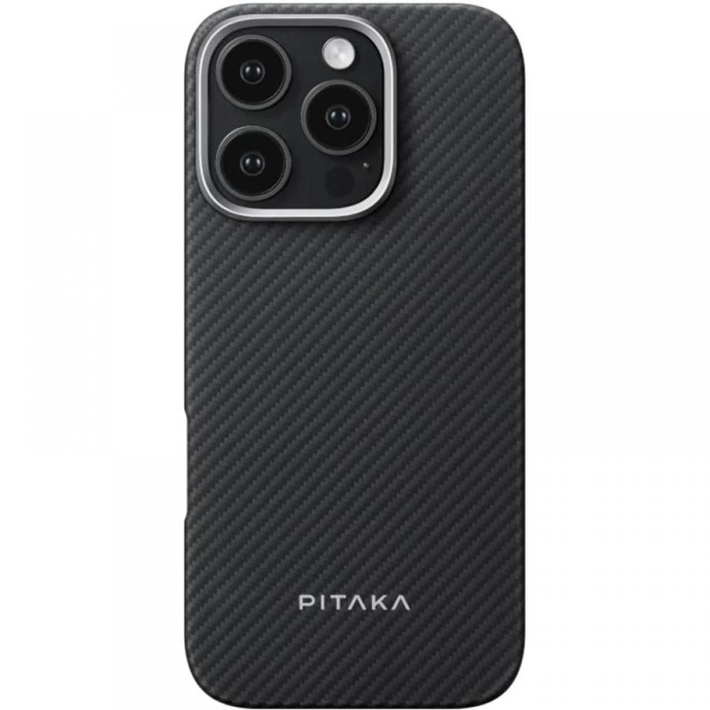Чохол PC PITAKA with MagSafe для Apple iPhone 16 Pro (6.3") Black / Grey
