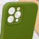 Чохол Silicone Case Full Camera Protective (AA) NO LOGO для Apple iPhone 12 Pro Max (6.7") Зелений / Dark Olive