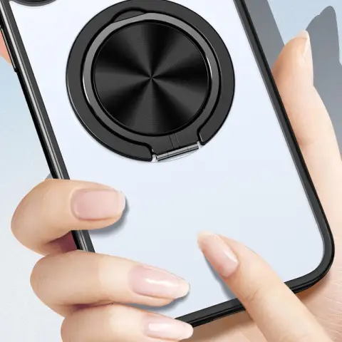 TPU+PC чохол Metal Ring with MagSafe для Apple iPhone 13 Pro Max (6.7") / 12 Pro Max (6.7") Чорний