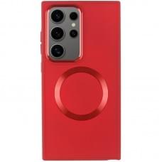 TPU чохол Bonbon Metal Style with MagSafe для Samsung Galaxy S24 Ultra Червоний / Red