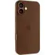 Чохол Silicone Case Full Camera Protective (AA) для Apple iPhone 16 (6.1") Коричневий / Brown