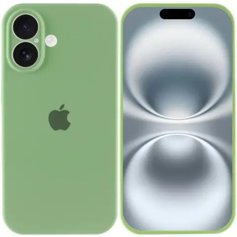 Чохол Silicone Case Full Camera Protective (AA) для Apple iPhone 16 (6.1") М'ятний / Mint