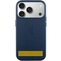 Чохол шкіряний Leather Case (AA) with MagSafe and Animation для Apple iPhone 17 Air (6.5") Dark Blue