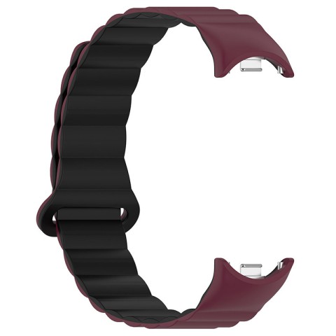 Ремінець Dual-color Magnetic для Xiaomi Mi Band 9/8/10 Plum / Black