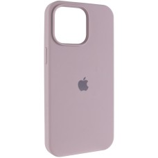 Чохол Silicone Case (AA) Logo with MagSafe для Apple iPhone 14 (6.1") Сірий / Lavender