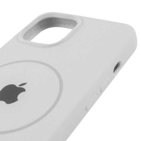 Чохол Silicone Case Full Protective (AA) with MagSafe для Apple iPhone 15 (6.1") Білий / White