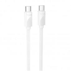 Дата кабель Hoco X114 Energy Type-C to Type-C 60W (1m) White