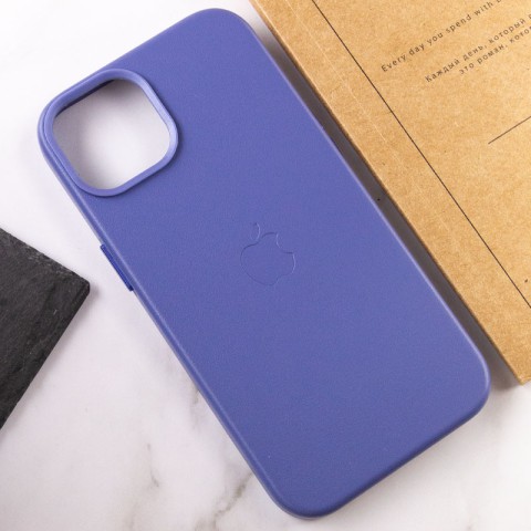 Шкіряний чохол Leather Case (AA Plus) with MagSafe для Apple iPhone 12 Pro Max (6.7") Wisteria
