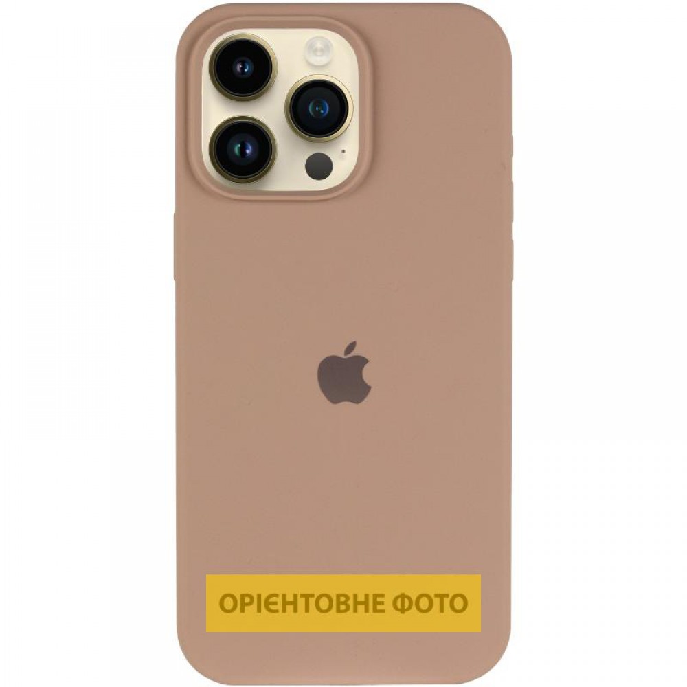 Чохол Silicone Case (AA) Logo with MagSafe для Apple iPhone 17 Air (6.5") Бежевий / Desert Gold