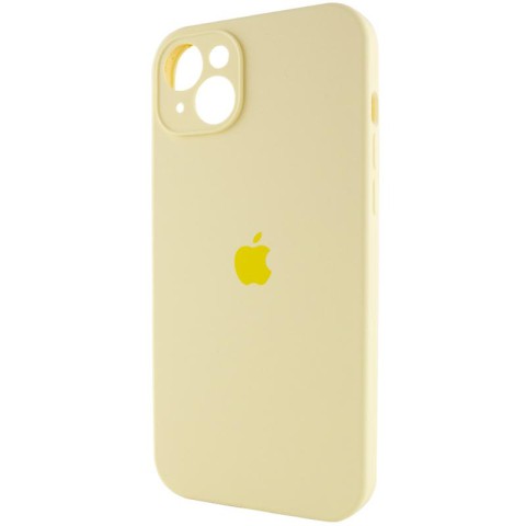 Чохол Silicone Case Full Camera Protective (AA) для Apple iPhone 14 (6.1") Жовтий / Mellow Yellow